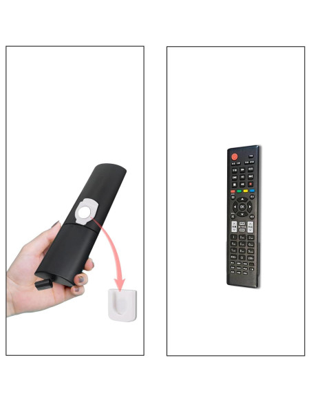 4 Soportes Magnéticos para Control Remoto Gosknor - ABS Negro