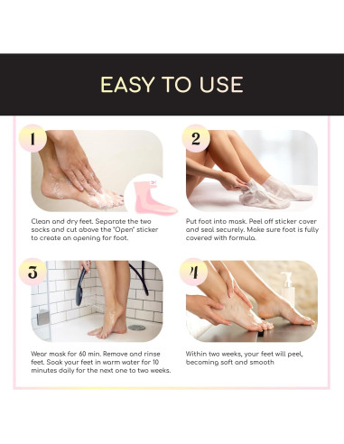 Mascarilla Exfoliante para Pies Crescena - Suaviza Talones Agrietados