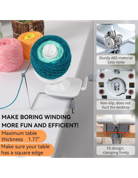 Hacedor de Ovillos de Hilo SPEENSUN 3.5 OZ Blanco-Gris