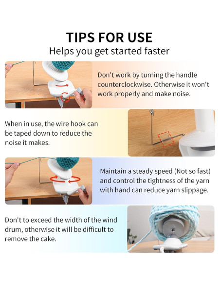 Hacedor de Ovillos de Hilo SPEENSUN 3.5 OZ Blanco-Gris