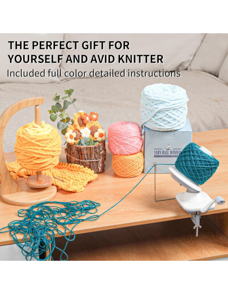 Hacedor de Ovillos de Hilo SPEENSUN 3.5 OZ Blanco-Gris