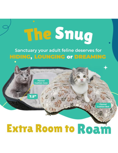 Cueva para Gatos RINGTAIL con Cojines - Cama Donut 24x24 cm