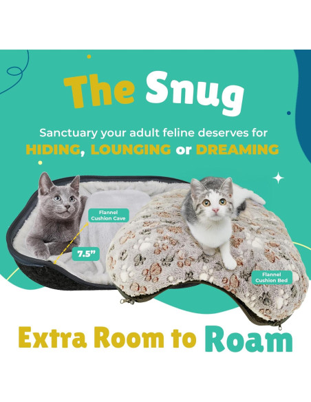 Cueva para Gatos RINGTAIL con Cojines - Cama Donut 24x24 cm