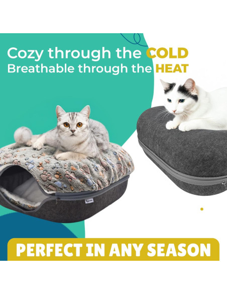 Cueva para Gatos RINGTAIL con Cojines - Cama Donut 24x24 cm