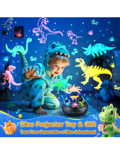 Proyector Luz Nocturna Dinosaurios PIKOY 31 Colores 360 2