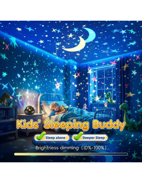 Proyector Luz Nocturna Dinosaurios PIKOY 31 Colores 360