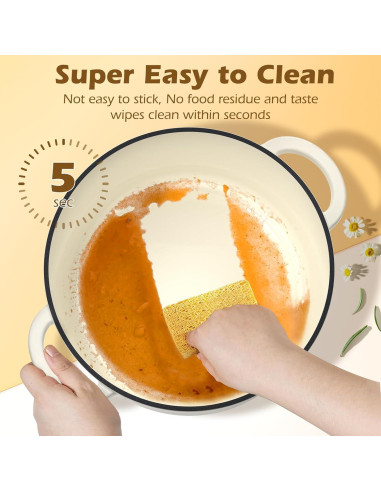 Horno Holandés Umite Chef 5QT Hierro Fundido Enameled Blanco