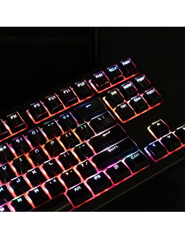 Conjunto de Teclas Mintcaps Cristal Negro 134 Teclas OEM