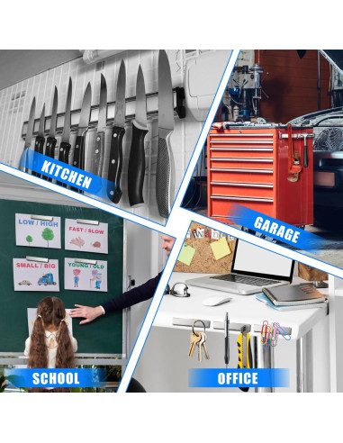 Barras de Imán de Neodimio MIKEDE 12 Piezas 60x10x3mm N35