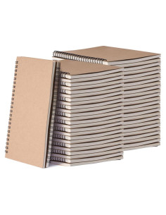 Paquete de 48 cuadernos en espiral A5 Ddaowanx con reglas