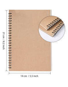 Paquete de 48 cuadernos en espiral A5 Ddaowanx con reglas 2