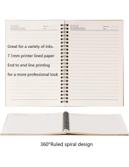 Paquete de 48 cuadernos en espiral A5 Ddaowanx con reglas