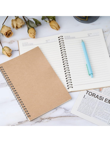 Paquete de 48 cuadernos en espiral A5 Ddaowanx con reglas