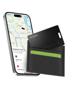 KeySmart SmartCard Lite - Cartera Rastreador Bluetooth Negro