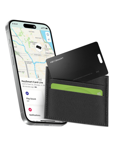 KeySmart SmartCard Lite - Cartera Rastreador Bluetooth Negro
