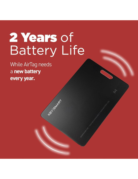 KeySmart SmartCard Lite - Cartera Rastreador Bluetooth Negro