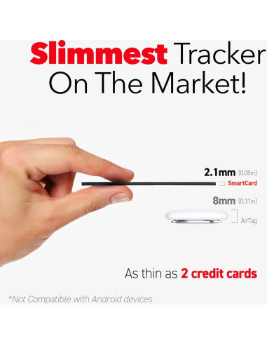 KeySmart SmartCard Lite - Cartera Rastreador Bluetooth Negro