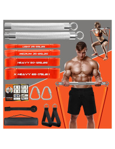 Conjunto de Barra de Resistencia DASKING 75cm 500LB para Gimnasio