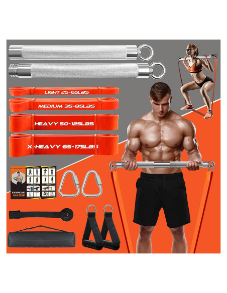 Conjunto de Barra de Resistencia DASKING 75cm 500LB para Gimnasio