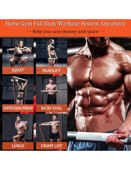 Conjunto de Barra de Resistencia DASKING 75cm 500LB para Gimnasio