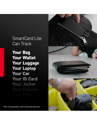 KeySmart SmartCard Lite - Cartera Rastreador Bluetooth Negro