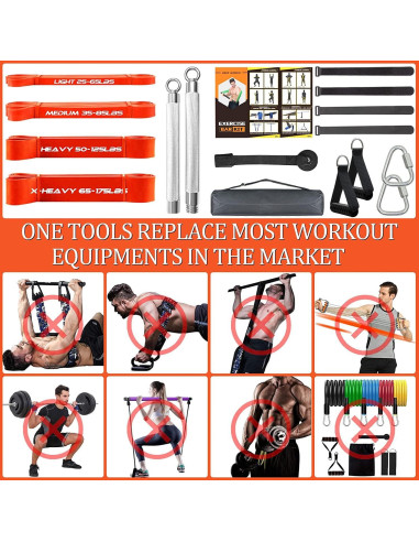 Conjunto de Barra de Resistencia DASKING 75cm 500LB para Gimnasio