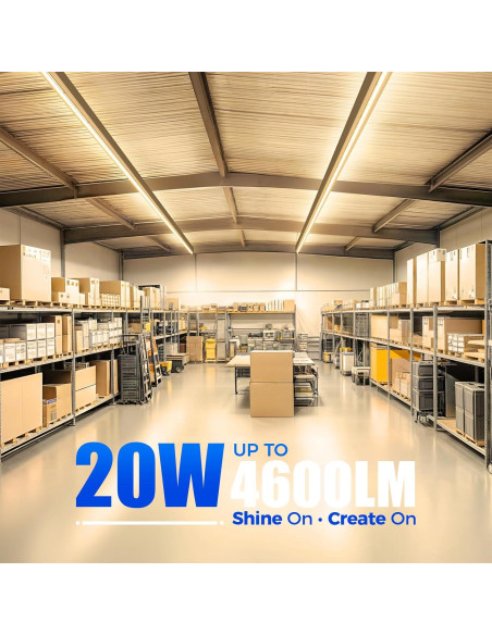 Barrina 6 Pack Luz LED T5 1.22m 2200lm 3000K Blanco Cálido