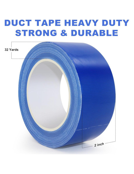 Cinta Adhesiva Azul 5cm x 29.27m Resistente al Agua Duradera