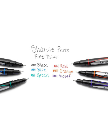 Bolígrafos Sharpie Punta Fina 0.8mm Colores Variados 5 Unidades