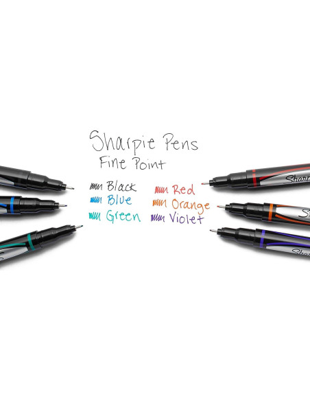Bolígrafos Sharpie Punta Fina 0.8mm Colores Variados 5 Unidades