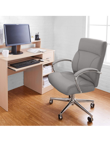 Silla de Oficina Ejecutiva Amazon Basics Gris 125kg Ajustable