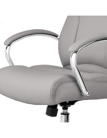 Silla de Oficina Ejecutiva Amazon Basics Gris 125kg Ajustable