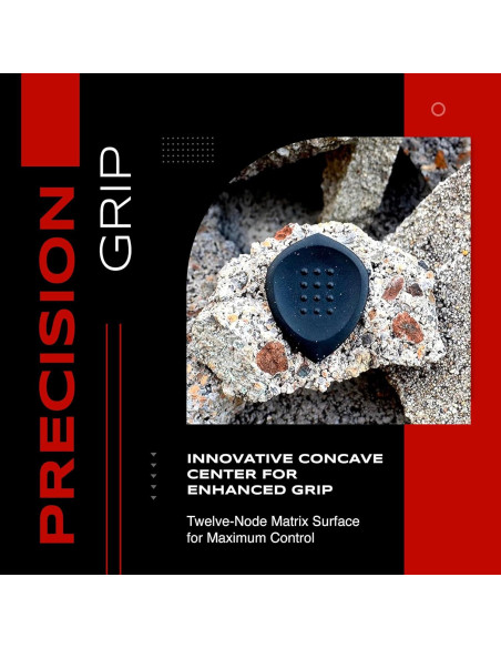 Puas de Guitarra Acoustik Attak STEALTH - Paquete de 10, Negro