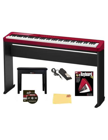 Piano Digital Casio Privia PX-S1100 Rojo con Accesorios