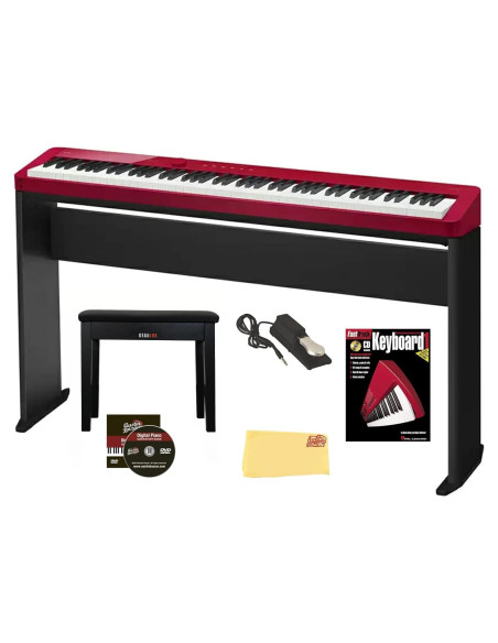 Piano Digital Casio Privia PX-S1100 Rojo con Accesorios