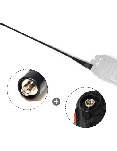 Antena GMRS UAYESOK SMA-Femenino 2.5dBi para Baofeng y BTECH