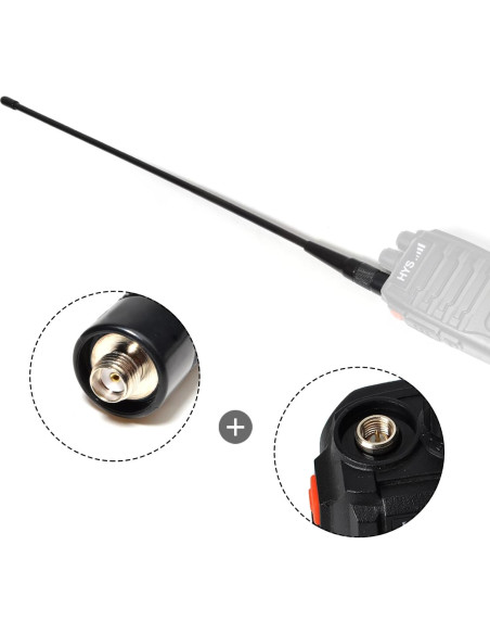 Antena GMRS UAYESOK SMA-Femenino 2.5dBi para Baofeng y BTECH