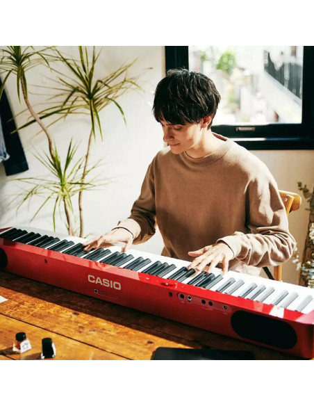 Piano Digital Casio Privia PX-S1100 Rojo con Accesorios
