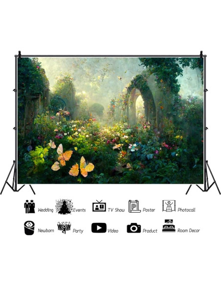 Fondo de Fotografía de Bosque de Cuento de Hadas 2.5x1.8m OFILA