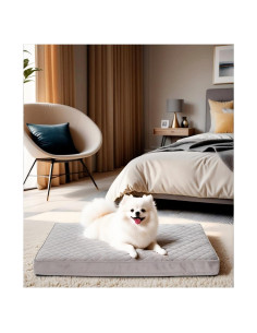 Cama ortopédica para perros NUPIDA 58x43 cm impermeable gris