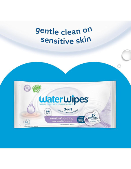 Toallitas Húmedas WaterWipes 360 Unidades Calmantes para Bebés