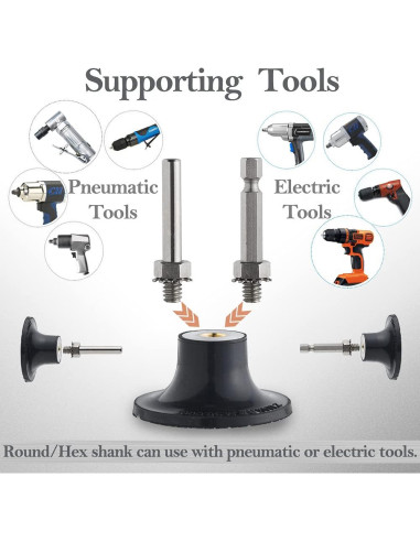 Paquete de 117 Discos de Lijado 50mm con Gancho y Bucle
