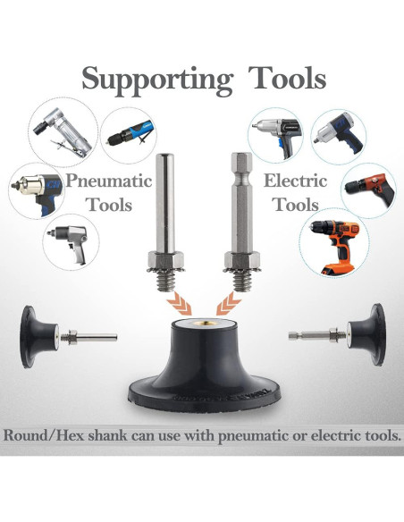 Paquete de 117 Discos de Lijado 50mm con Gancho y Bucle