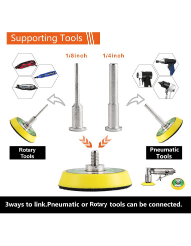 Paquete de 117 Discos de Lijado 50mm con Gancho y Bucle