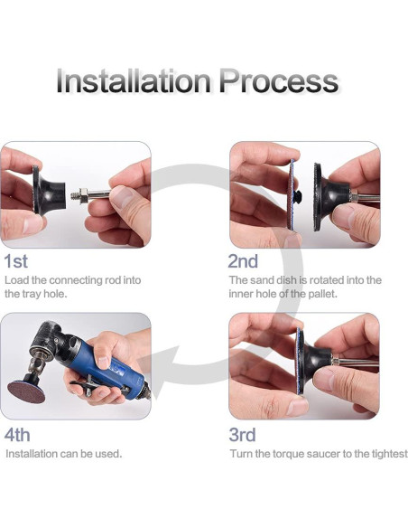 Paquete de 117 Discos de Lijado 50mm con Gancho y Bucle