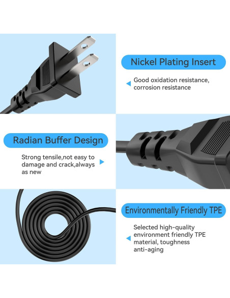 Cable de corriente CA para reproductor Panasonic DMR-EH69