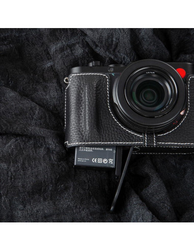 Funda de cámara de cuero vintage DBZZ para Leica D-Lux 8 - Negro