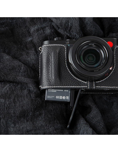 Funda de cámara de cuero vintage DBZZ para Leica D-Lux 8 - Negro