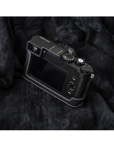 Funda de cámara de cuero vintage DBZZ para Leica D-Lux 8 - Negro
