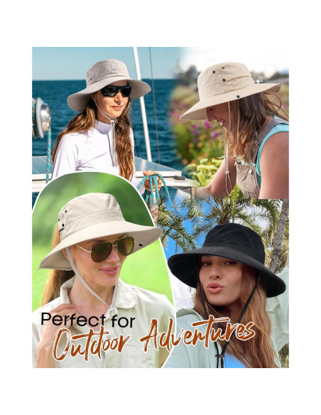 Sombrero de Sol FURTALK para Mujeres UPF 50+ con Agujero para Coleta